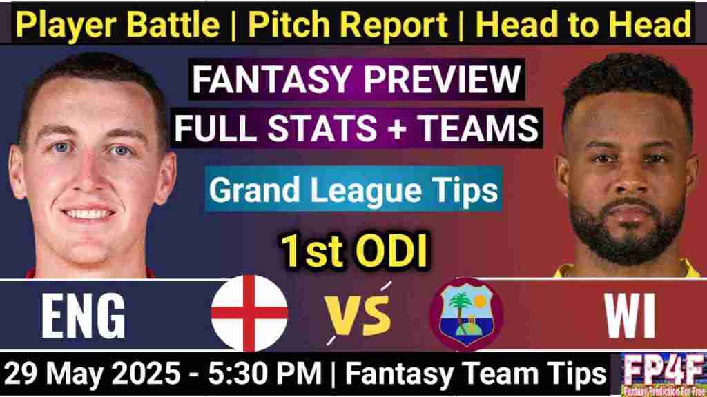 ENG vs WI Stats, 1st ODI, ENG vs WI Player Battle, Player Stats, Head to Head, England vs West Indies Stats, WI vs ENG Pitch Report, Playing 11