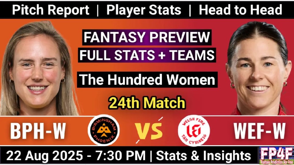 BPH-W vs WEF-W Team Prediction 24th Match, Player Battle, Player Stats, Pitch Report, Playing 11, WEF W vs BPH W Head to Head Record